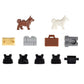 Military Building Blocks Accessories Pack, Guns & Weapons, Sandbags, Wardogs, Wall Pieces, Vests Designed for LEG0s Custom Army Minifigures