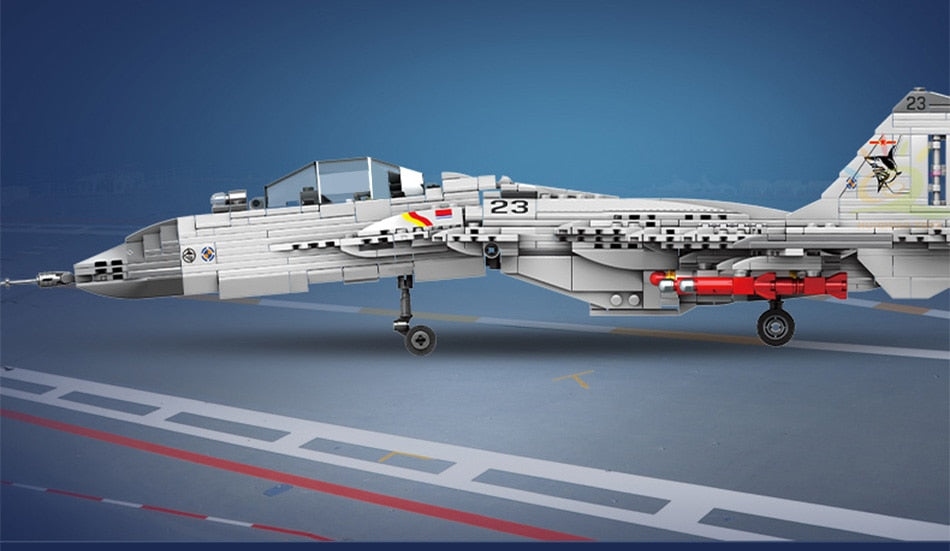 J-15 Shipborne Fighter Jet Airplane Building Blocks Toy Set for Kids 1186PCS