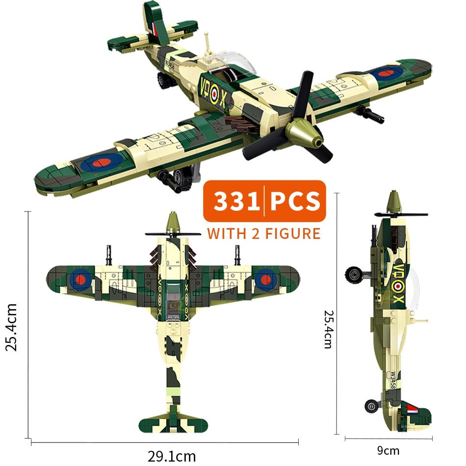 Modern Military Army Airforce Combat Fighter Airplanes (4 Styles)