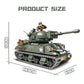 WW2/WWII Sherman Tank Model Building Blocks Toy Set