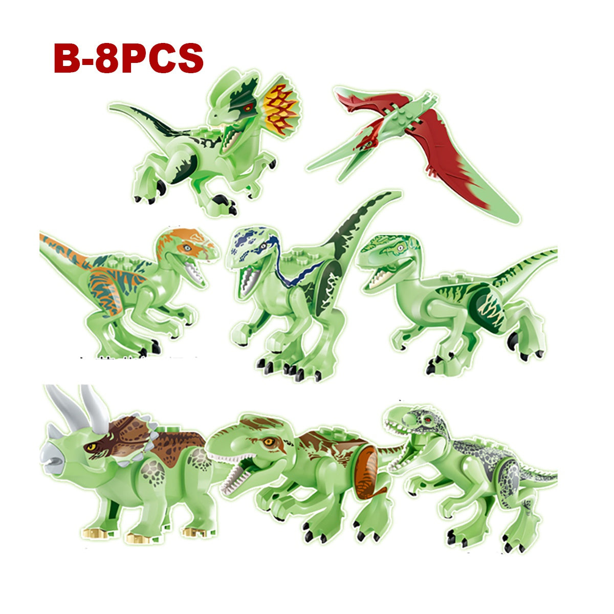 8PCS Mini Dinosaurs Building Toys for Kids (9 Styles)