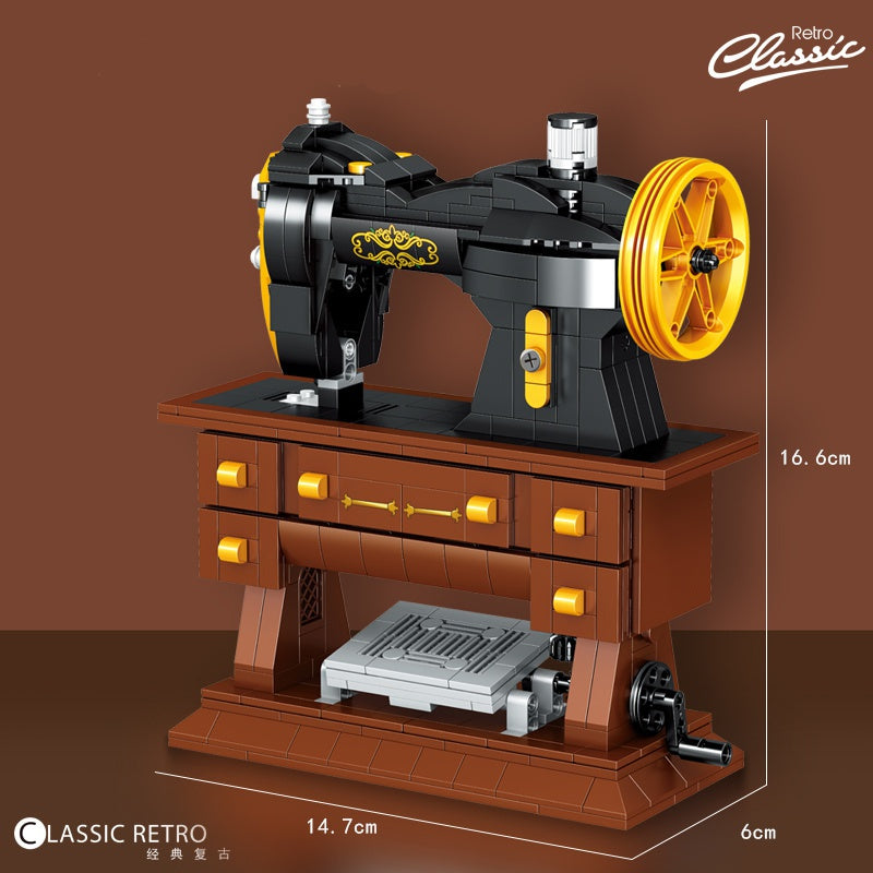 Retro Ideas Sewing Machine Building Bricks Set, Mini Blocks Building Toys (633PCS))