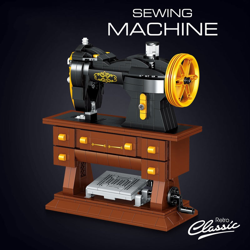 Retro Ideas Sewing Machine Building Bricks Set, Mini Blocks Building Toys (633PCS))
