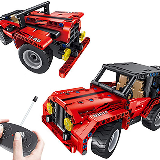 2in1 RC Vehicle Building Bricks Set, Jeep & Farm Truck