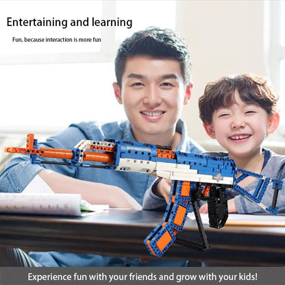 AK-47 Assault Rifle, M1 Galand, Winchester Machine Guns Technical Building Blocks Toy Set for Kids