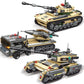 Military 8in3 Army Tanks Airplane & Trucks Building Block Toy Set for Kids 1030PCS