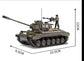WW2 M26 Pershing Heavy Tank, Military Building Blocks Set for Kids 938PCS