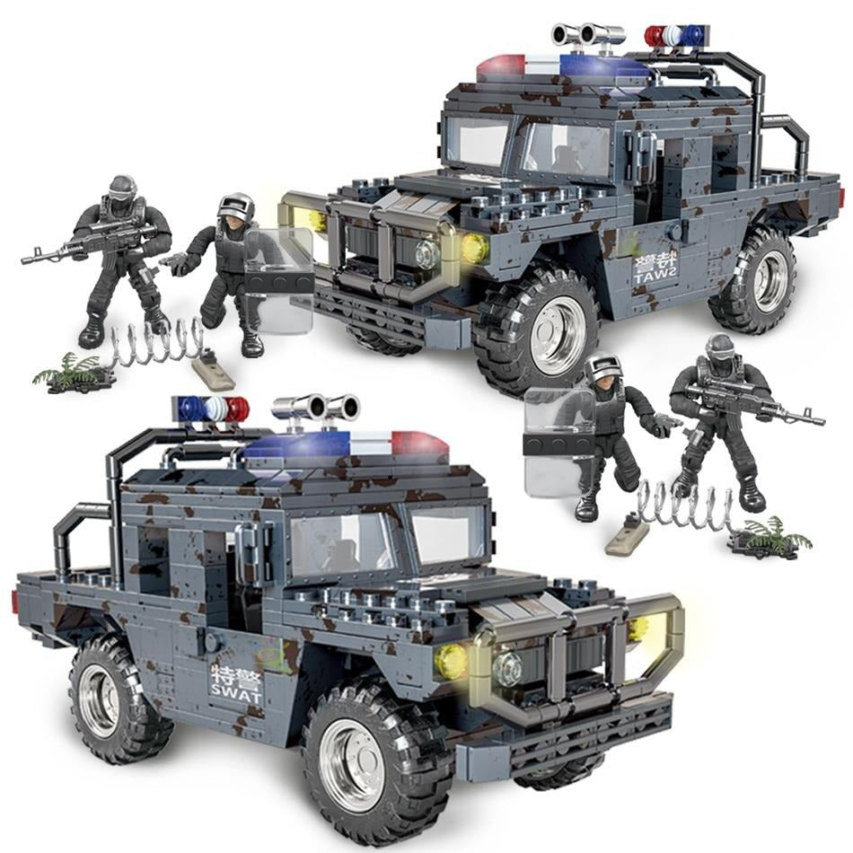 SWAT Police Jeep-Wranger Building Blocks Set 544PCS