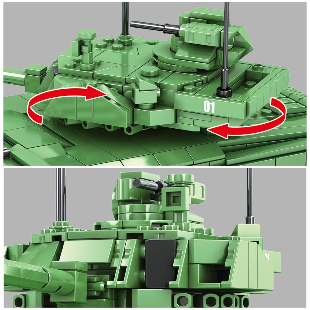 WW2/WWII German T-14 Armata Main Battle Tank Building Blocks Toys Set 608PCS