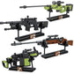 Set of 4 Machine Guns, Sniper Rifle Building Blocks Toys Set 389PCS