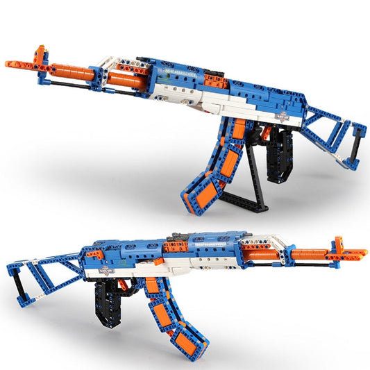 AK-47 Assault Rifle, M1 Galand, Winchester Machine Guns Technical Building Blocks Toy Set for Kids