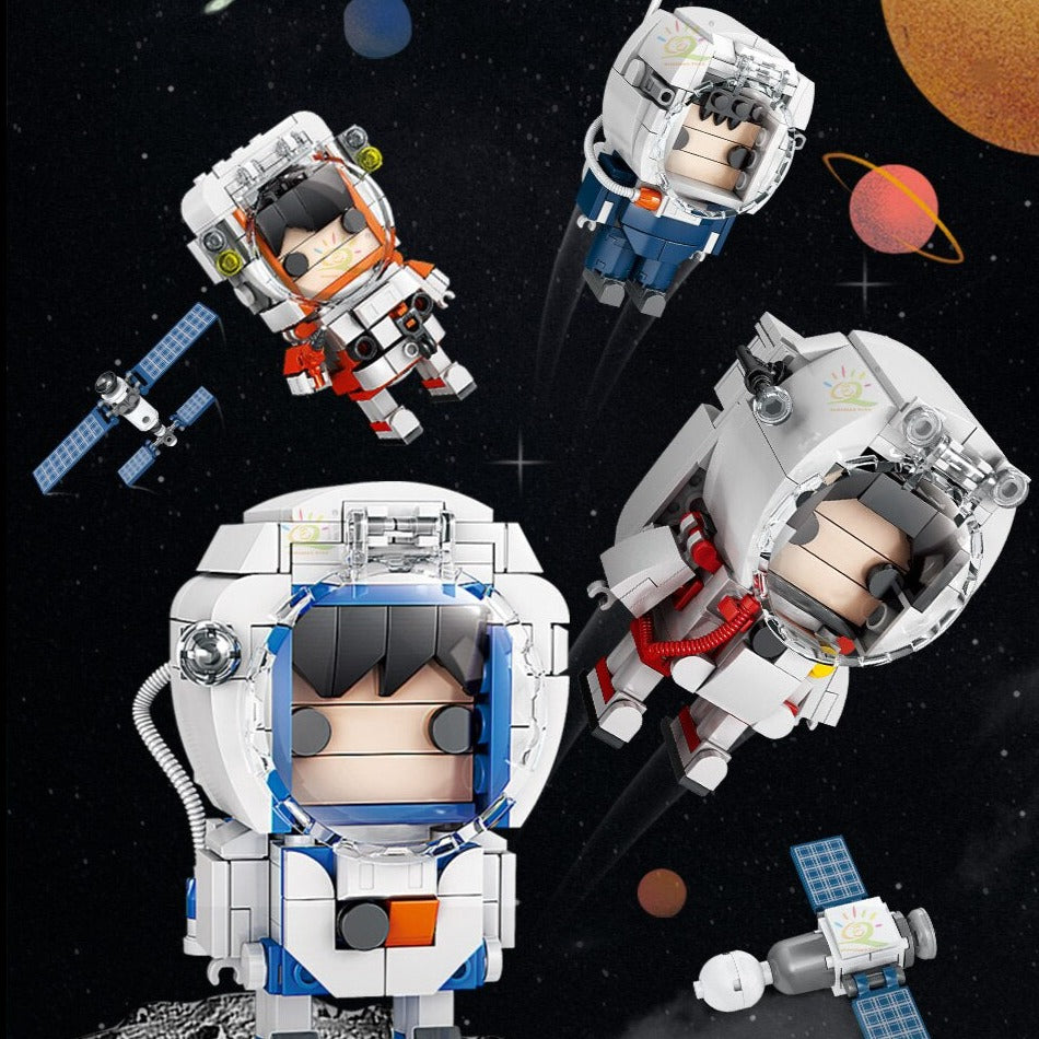 Aerospace Astronauts Figures Building Bricks Toy Set (4 Styles)