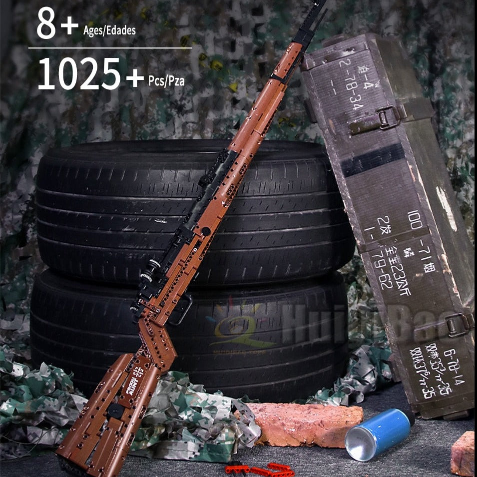PUBG 98K Sniper Rifle Soft Dart Technical Building Blocks Toy Set 1025+PCS