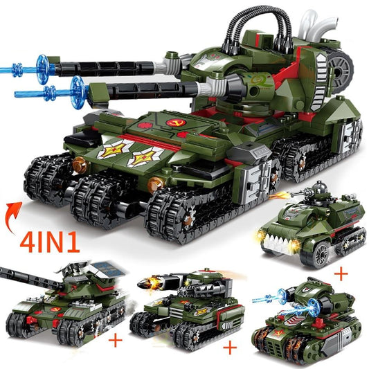 4in1 Military Tanks Building Blocks Set 1083PCS