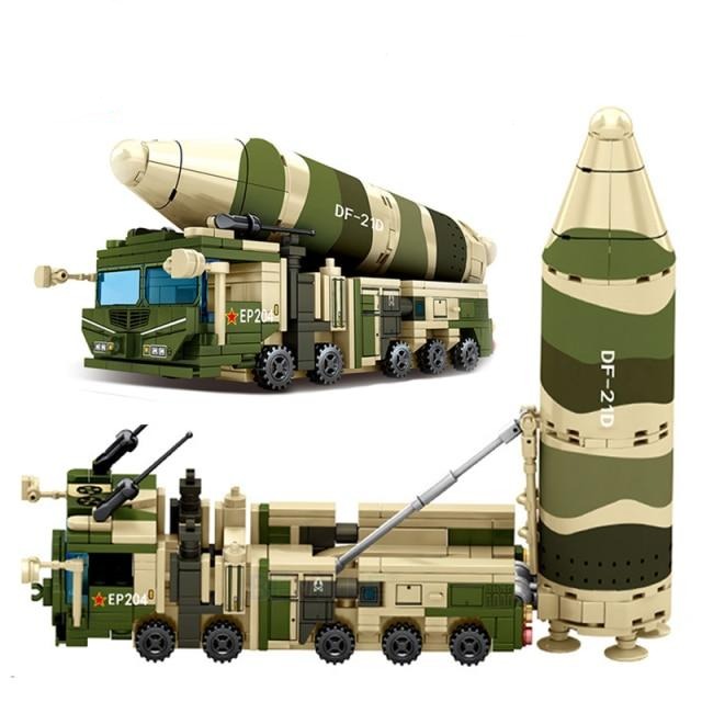 Military Tanks, JeepWranger, Trucks and Missile Vehicles Building Bricks Toy Set by Sembo Blocks (16 Different Styles)