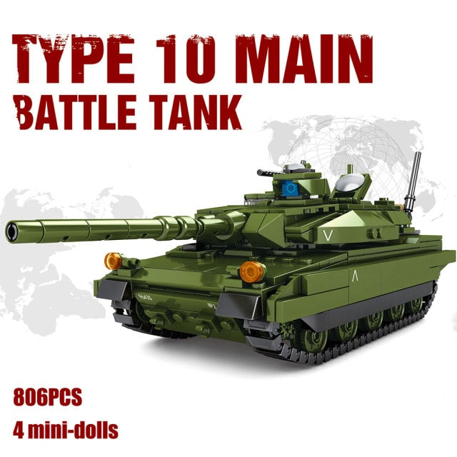 WW2/WWII German Type 10 Main Battle Tank Building Blocks Toys Set 806PCS