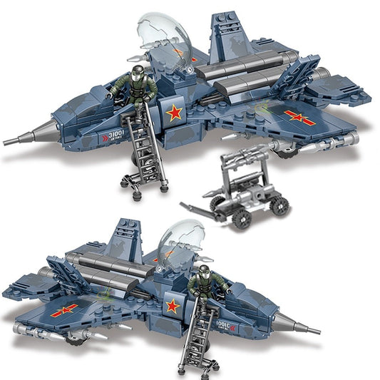 Military Army Stealth Fighter Airplane Building Blocks Toys Set 386PCS