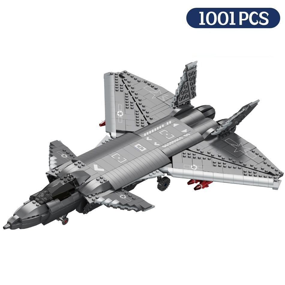 J-20 Attack Fighter Airplane Model Building Kit, Military Building Toys for Kids 8+ 1001PCS