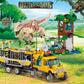 Jurassic Dinosaurs with Truck and buildings, Construction Building Toys, 582PCS