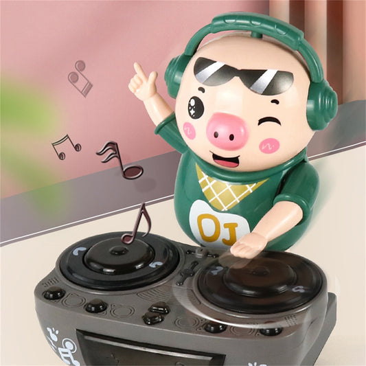 The Cool Funny DJ Piggy Toy with Light and Music, Novelty Toys for Kids