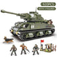 WW2 M4 Sherman Tank Model Building Blocks with 3 Military Soldier Figures 920PCS