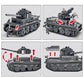 WW2/WWII Military Panzer Tank Model Building Blocks with 3 Soldier Figures 814PCS