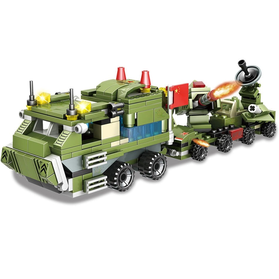 Military Army Truck & Vehicles 8in1 building blocks set 407PCS