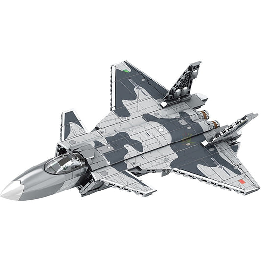 Modern MilitaryJ-20 Attack Fighter Jet Building Blocks Toys Set